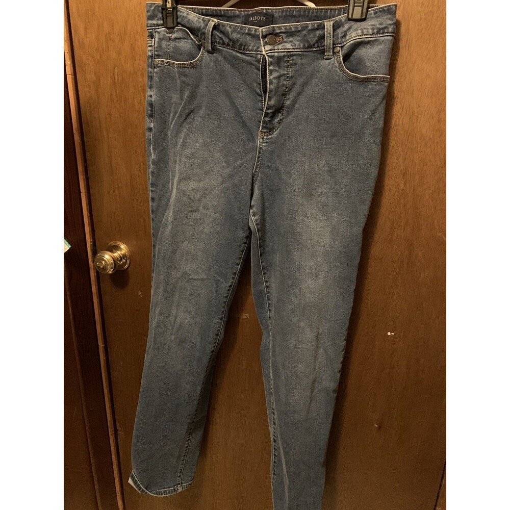 Talbots Straight Leg Jeans Women's Size 12 (32X29) Med Wash Blue Denim Casual